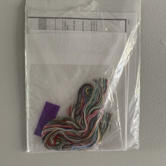 Bucilla complete kit bird bath counted cross stitch  floral songbirds craft kit‌ - Picture 4 of 4